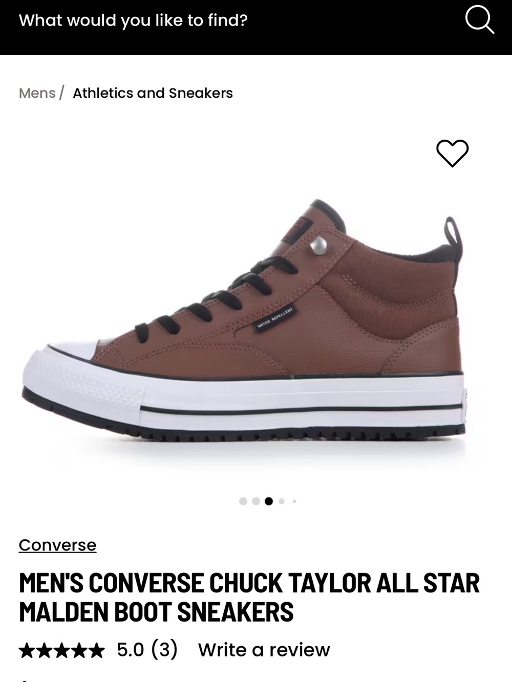 Converse Men’s Brown Leather High-Top Sneaker